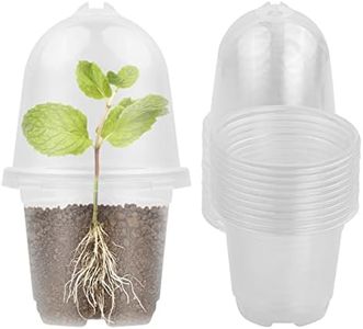 10 Pcs Clear Plastic Plant Pots Orchid Pots, Small Flower Seedling Nursery Pots, Seedling Pots for Plants Transplanting Succulents Indoor Outdoor