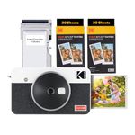 Kodak Mini Shot 2 Retro | 68-Sheet Bundle | Portable Wireless Instant Camera & Photo Printer, Compatible with iOS & Android and Bluetooth Devices, Real Photo (2.1x3.4) 4Pass Technology - White