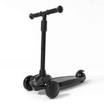 Fiddlys Kids Scooter Adjustable Kick Scooter for Children Adjustable 3 Wheels Outdoor Sport Ride Toys (Black)