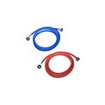 FindASpare Universal Long Washing Machine/Dishwasher Cold & Hot Inlet Fill Pipe Hose 2.5m Red/Blue