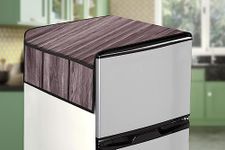 Stylista Refridgerator top Cover Suitable for AmazonBasics AB2022RFSBS01, 564 Liter Fridge, Dimension (WXD) 65x141 CM, Wooden Pattern Grey