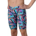 Flow Funky Swim Jammers - Size 21 to 32 Swimming Jammer Shorts for Boys in Nine Radical Swimsuit Designs, Evolve, W32