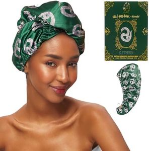 Kitsch Harry Potter x Microfiber Hair Towel Wrap for Women – Ultra Absorbent Microfiber Bath Towels for All Hair Types, Anti-Frizz Hair Wrap, Great Hair Products Gift for Women – Slytherin