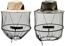 DOKLY 2 Pack Mosquito Head Net Hat - Premium Nylon and Polyester Fabric for Ultimate Protection, Face Cover Fly Protection Netting Hat for Men Women Outdoor Lover Fishing Hiking Gardening Beekeeping