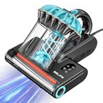 Belife M8 Mattress Vacuum Cleaner, Anti-allergen Bed Vacuum Cleaner with UV & Hot Air & High Heating, 550W 18Kpa Powerful Suction Double-Cup Handheld Vacuum for Bed, Couch, Sofa, Corded (Blue)