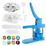 Dyna-Living Badge Maker,44mm Badge Machine Set with 200pcs Button Parts