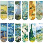 Simpeak 12 Pack Magnetic Bookmark, Van Gogh Art Painting Bookmarks, Claude Monet Bookmarks, Teacher Gifts, Book Marker Clip for Teachers, Students, Book Lovers