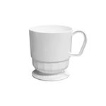 Party Essentials Deluxe/Elegance Hard Plastic 8-Ounce Coffee Cups, 20-Count, White