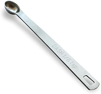 1/8 Teaspoon Single Measuring Spoon, 1/8 tsp Small Measuring Spoon Only, Individual Tiny Measuring Spoons, Long Handle Stainless Steel Mini Measuring Spoons for Cooking, Fits in Spice Jar (Dash)