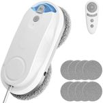 KKI Window Cleaning Robot, Auto Window Cleaner Robot, Dual Spray, Max 3200Pa, 3 Cleaning Modes & Edge Detection, Remote Control for High-Rise Windows Outside/Inside,85ml Tank, X3 (White)
