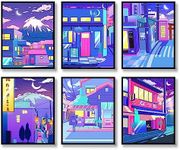 Japanese Wall Art Prints Set of 6 N
