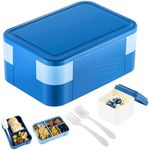 Mens Lunch Boxes for Work | Lunchbox Lunch Container - Stackable Lunch Boxes with Fork Spoon, Sauce Boxes Leakproof Lunchbox, Large Lunch Box Microwave & Dishwasher Safe Pochy