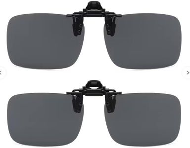 D Lolylad Clip on Sunglasses Polarized - Clip on Over Prescription Glasses for Men Women, Black