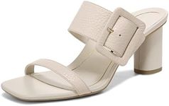 Vionic Women's Garnet Brookell Round Heel Mule - Supportive Adjustable Strap Sandals That Includes an Orthotic Insole and Cushioned Outsole for Arch Support, Medium Fit, Sizes 5-11, Cream, 6.5