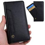 Perkie Luxury Flipper Faux Leather Wallet Flip Case Kick Stand Magnetic Closure Flip Cover for Apple iPhone 6 Plus + (5.5") (Black)