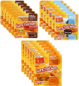 Oscar Mayer Lunch time Party Pack - 6 Lunchables Ham and Cheddar Cheese - 6 Turkey and American Cheese Cracker Stacker - 6 Oscar Mayer Lunchable Cheese Dip and Salsa Nacho- 3 Pack (6 of Each 18 Total)
