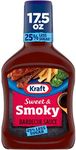 Kraft Sweet & Smoky BBQ Sauce with 25% Less Sugar, (17.5 oz. Bottle)