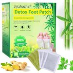 Detox Foot Patches,Natural Organic Bamboo Vinegar Detox Foot Pads Improves Sleep Quality, Easy to Use(60 Pcs,1 Pair Socks)