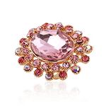 Vintage Big CZ Statement Ring for Women Girls Antique Mosaic Crystal Expandable Adjustable Open Wrap Engagement Wedding Cocktail Party Rings Comfort Fit Art Deco Jewelry Xmas Birthday (Pink)