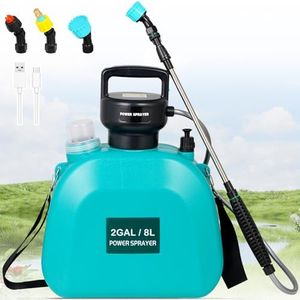 FACULX Battery Powered Garden Backpack Pump Sprayer 2 Gallon/8L,Electric Water Sprayer in Lawn and Garden 3 Mist Nozzles,Retractable Wand Rechargeable Handle Adjustable Shoulder Strap Weed Sprayer