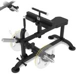 Tibialis Trainer Calf Raise Machine: HVO 2 in 1 Adjustable Seated Calves Workout Equipment Home Gym Weight Plate Loaded