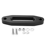 Hawse Fairlead, 6inch Black Aluminum Hawse Fairlead for Synthetic Winch Rope Cable ATV