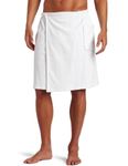 byLora Terry Cotton Men's Spa Wrap Towel, One Size, White