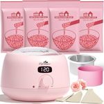 Lifestance Waxing Kit for Women Fast Heating Digital Wax Heater Professional Full Kit with Wax Beads and Silicone Liner for Whole Body Brazilian Armpit Bikini Hair Removal