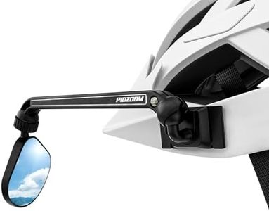 Bike Helmet Mirror for Cycling, 360° Adjustable and Rotatable Safe Rearview Mirror for Bicycle Riding Accessories and Other Outdoor Activities, Easy to Install