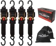 Porotmotor 4 Pack Retractable Ratchet Straps (2" × 10'), 3000LBS Break Strength Ratchet Tie Down Straps Heavy Duty Auto Retracting Ratchet Straps for Motorcycle, Trailers, Boats, ATVs, UTVs