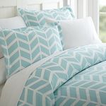 Celine Linen Luxury Silky Soft Coziest Premium Hotel Quality Microfiber 3-Piece Duvet Cover Set |Arrow Pattern| Wrinkle Free, Full/Queen, Turquoise