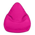 Loft 25 Kids Bean Bag Gamer Chair | Childrens Water Resistant Furniture | Indoor Outdoor Living Room BeanBag Seat | Durable & Comfortable | Ergonomic Design for Body Support (Bean Bag, Cerise)