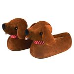 Ladies Womens Girls Unisex Novelty 3D Animal Slippers (7-8 L UK (40-41 EU), Sausage Dog)