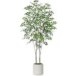 CROSOFMI Artificial Plants Indoor 150 cm Tall Faux Tree Large Fake Plants for Modern House Living Room Office Outdoor Decoration (1 Pack)