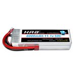 HRB 6000mAh 11.1V 50C 3S Lipo battery Pack Replacement with T Plug for RC Racing Airplane Helicopter Car Truck Boat Traxxas Slash DJI Phantom Flame Kyosho Racing Truck (Deans T Plug)