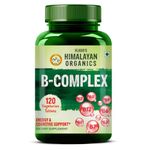 Vlado’s Himalayan Organics Vitamin B Complex with 100% RDA B1, B2, B3, B5, B6, B7, B9 & B12 | Hair Growth, Energy & Immunity | Youthful Skin - 120 Veg Tablets