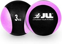 JLL® Medicine Balls 1-10kg, Heavy Duty Rubber, Colour Coded Weights - For Weight Training, Exercise, Fitness, MMA, Boxing (3)