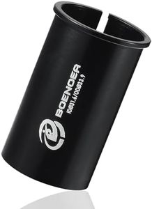 Boenoea Seatpost Shim, Bicycle Reducing Sleeve 22.2/25.4/27.2/28.6/30.4/30.8/31.6/33.9/34.9mm Aluminum Alloy 100mm Length , Bike Seat Post Tube Adapter Shim for Bikes