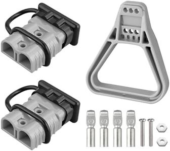eSynic 2 conectores de batería para kit de conector Anderson de 175 A, enchufe de conexión rápida de 600 V, conector de cables de puente con mango y cubierta de enchufe Anderson para remolque de