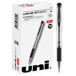 uni-ball 207 Impact Gel Pens, Bold Point (1.0mm), Red, 12 Count