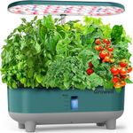 Hydroponics Growing System, Growell 16 Pods Indoor Garden with 28W Full Spectrum LED Grow Light, Auto Timer, 3 Smart Light Modes, 8L Large Herb Garden, Ideal Gardening Gift for Women, Men (Green)