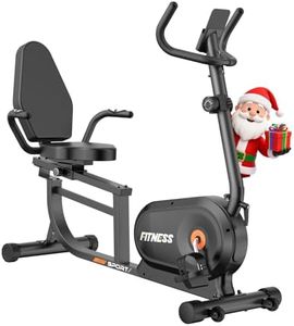 Dskewzee Recumbent Exercise Bike, Recumbent Stationary Bike, 150KG Weight Capacity & 16-level Resistance, Magnetic Recumbent Bike with LCD Monitor, Heart Rate Handle