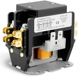 CONT2P025024VS Double Pole Contactor Fit for Goodman/Amana/Daikin/Kenmore, 24V, 25A, 2 Pole Condenser Contactor