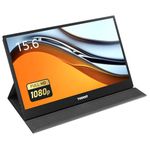 Yodoit Portable Monitor 15.6" 1920×1080 FHD Monitor Screen IPS Display with USB Type C Port and Built-in Speakers with Smart Cover Monitor Compatible with PC, Laptop, MacBook, Xbox