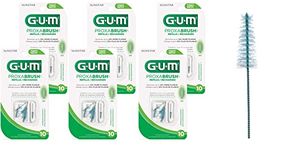 GUM Refill (tapered) Narrow with antibacterial bristles, 6 pack X10ct (60ct), 414DZ