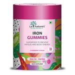 LA NATURE’S Iron Gummies Superfood to Prevent Fatigue and Boost Energy Maintain Hameglobin Level Supports Immune System Good for Pregnancy Health for Women Strawberry Flavour Gummy Bears 30 Gummies