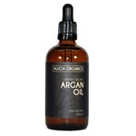 ALUCIA ORGANICS Certified Organic Argan Oil 100ml – 100% Pure Argan Oil for Face, Body & Hair – Natural, Cold-Pressed & Unrefined – Vegan & Cruelty-Free