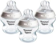 Tommee Tippee Baby Bottles, Natural Start Anti-Colic Baby Bottle with Extra-Slow Flow Breast-Like Teat, 150ml, 0m+, Self-Sterilising, Baby Feeding Essentials, Pack of 3