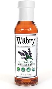 Wäbry Lavender Syrup – 16.4oz (468g), Natural Coffee Syrup, Organic Snow Cone Syrup for Drizzling in Shaved Ice, Lattes, Tea & Soda, Non-GMO, Dye-Free & Vegan Syrups – 12 Servings Per Bottle