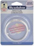 Beadalon German Style Wire for Jewelry Making, Round, Silver Plated, 24 Gauge, 39.4 ft